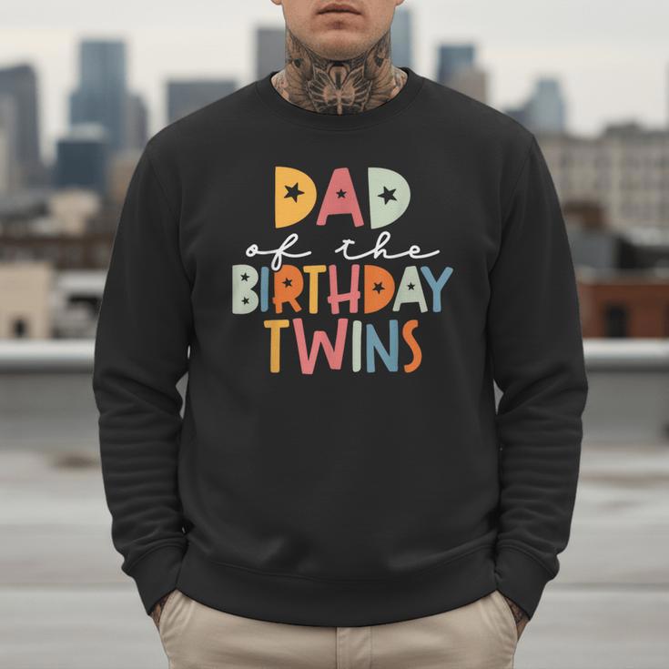 Dad Of The Birthday Twins Kids Great Daddy Of Twins Bday Men Sweatshirt