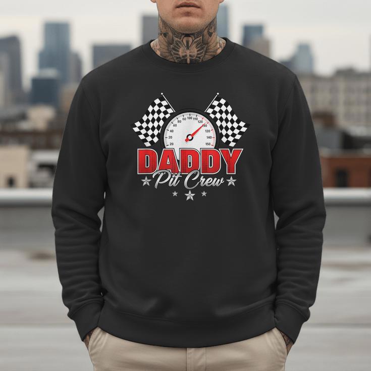 Dad Daddy Pit Crew Race Car Birthday Racing Party Men Sweatshirt