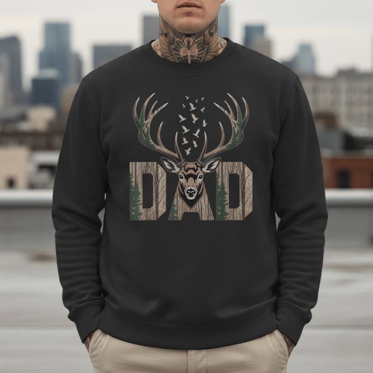 Dad Deer Hunting Camo Father Hunters Buck Camouflage Nature Men Sweatshirt