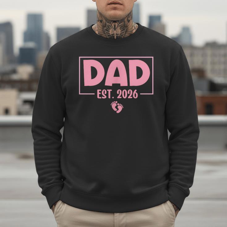 Dad Est 2026 Logo Daddy 2026 Soon To Be New Father 2026 Men Sweatshirt