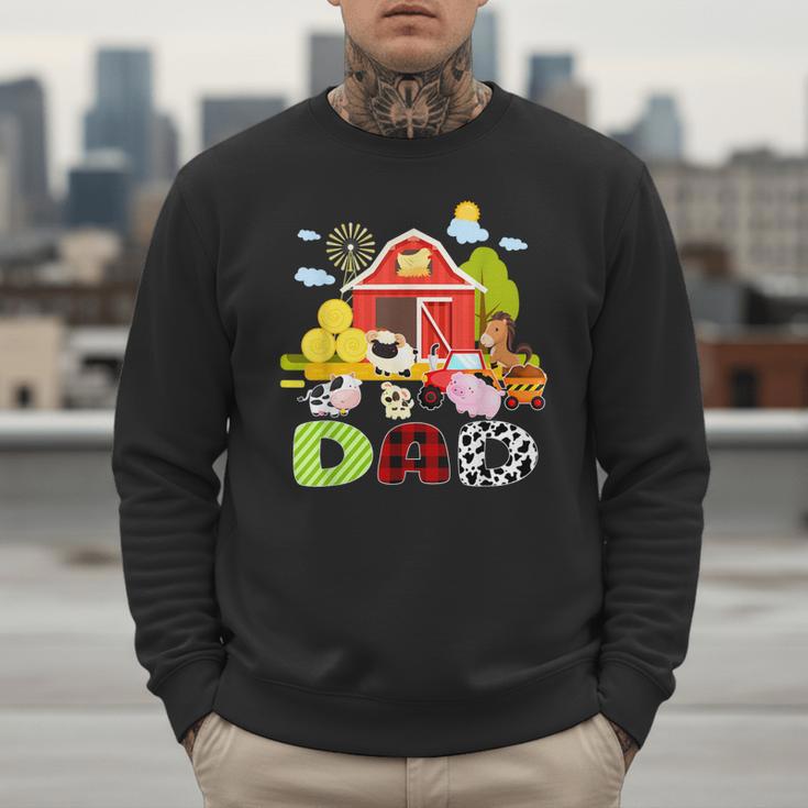 Dad Farm Animal Birthday Family Matching Party Men Sweatshirt