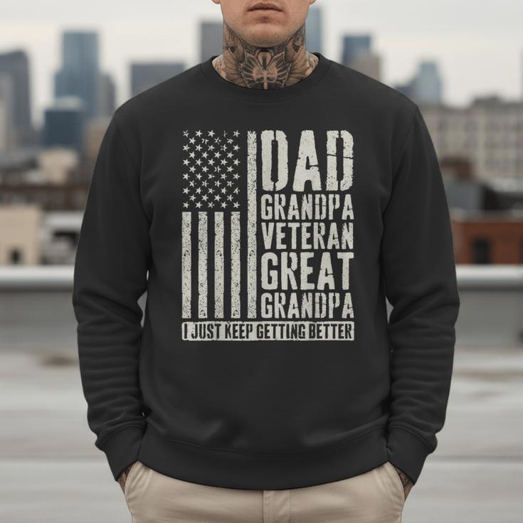 Dad Grandpa Veteran Great Grandpa Men Sweatshirt