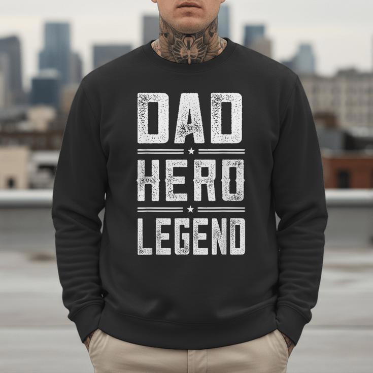 Dad Hero Legend Vintage Distressed Dad Men Sweatshirt