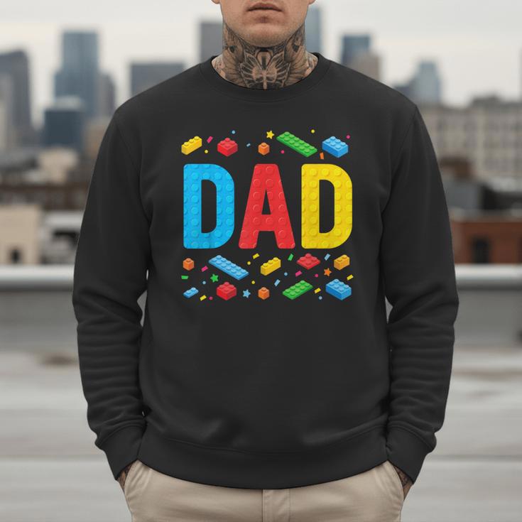 Dad Master Builder Building Bricks Blocks Family Fathers Day Men Sweatshirt