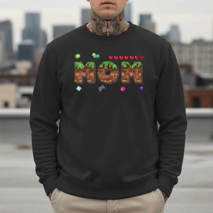 Dad And Mom Of The Birthday Boy Pixel Game Matching Family Men Sweatshirt