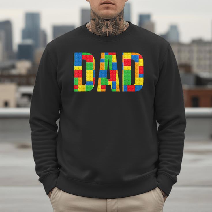 Dad Parent Brick Master Builder Building Blocks Set FamilyMen Sweatshirt