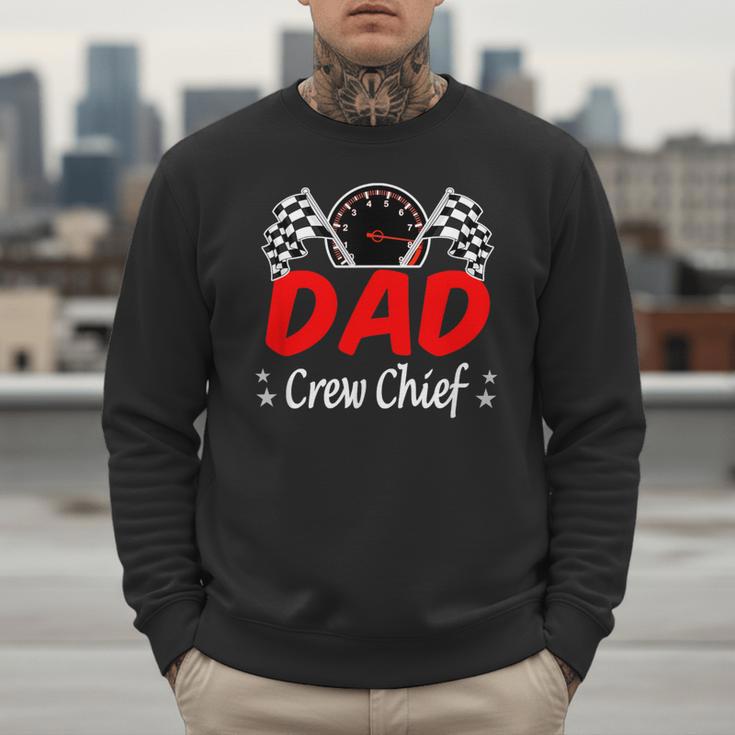 Dad Pit Crew Chief Racing Birthday Childs Party Fun Men Sweatshirt