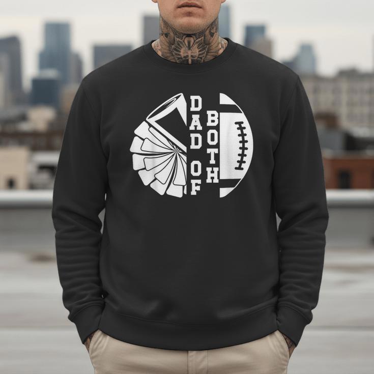 Dad Of Both Proud Football And Cheer Dad Men Sweatshirt