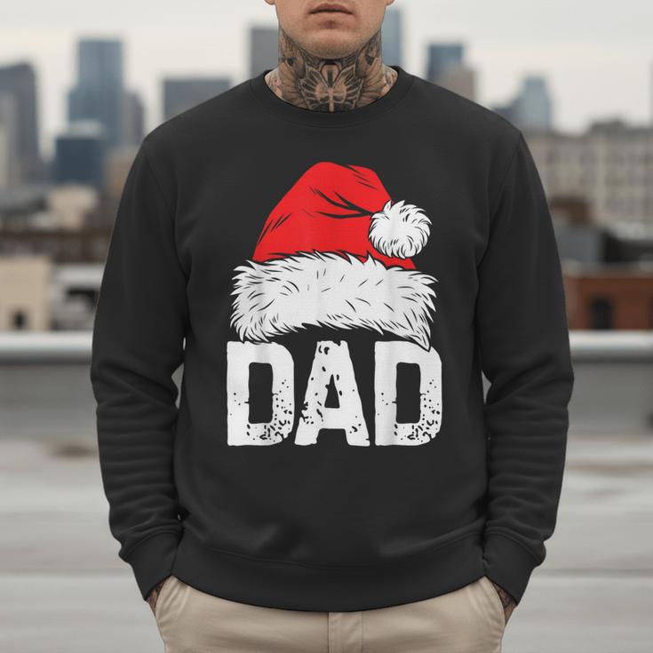 Dad Santa Christmas Family Matching Pajamas Papa Xmas Father Short Sleeve Men Sweatshirt