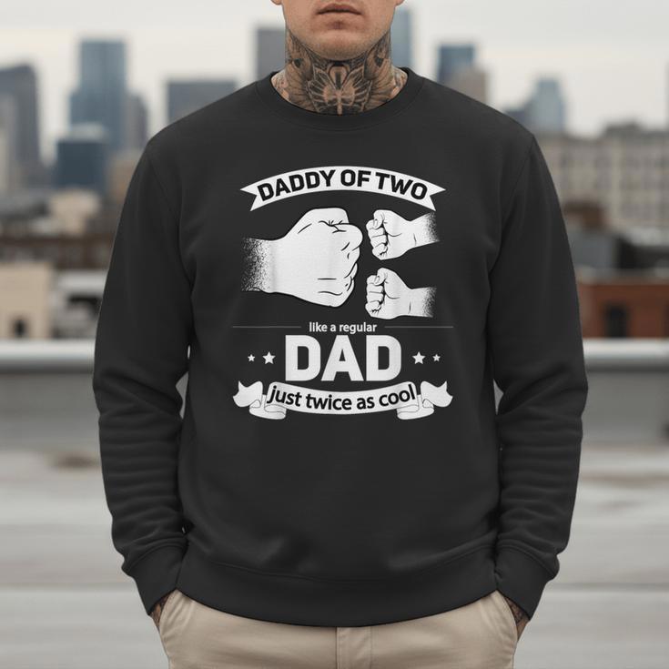 Dad Squared Fathers Day Dad Of Two Cool Daddy Of 2 Men Sweatshirt