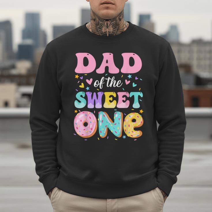 Dad Of The Sweet One 1st Birthday Donut Bday Party Men Sweatshirt