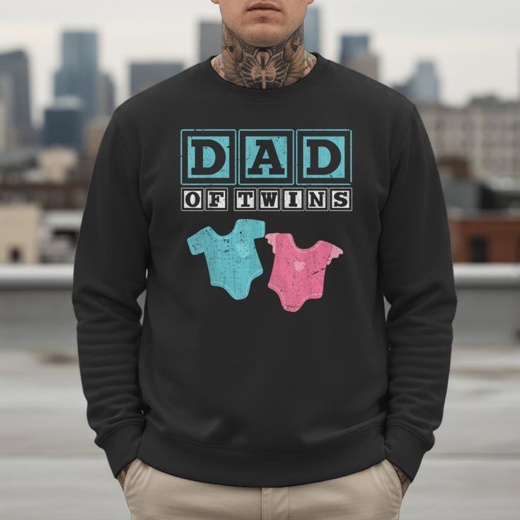 Dad Of Twins Family Daddy Fathers Day Future Parents Men Sweatshirt