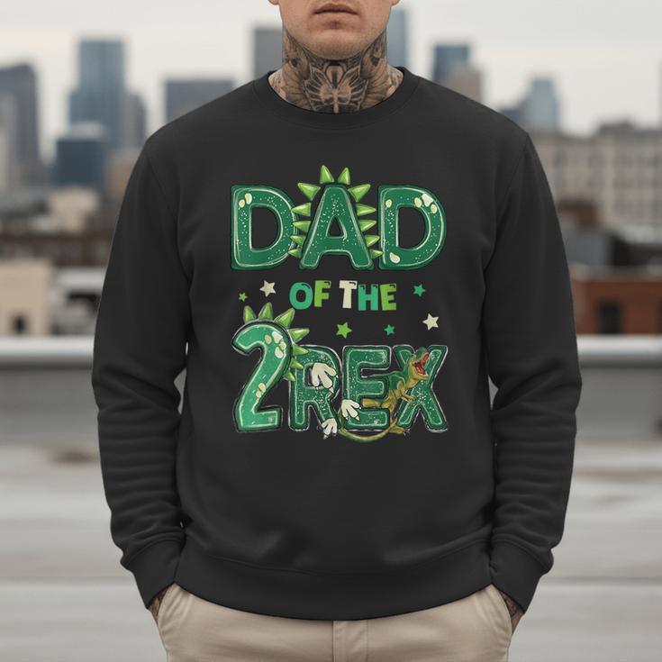 Dad Of The Two Rex Birthday Dinosaur Family Matching Men Sweatshirt