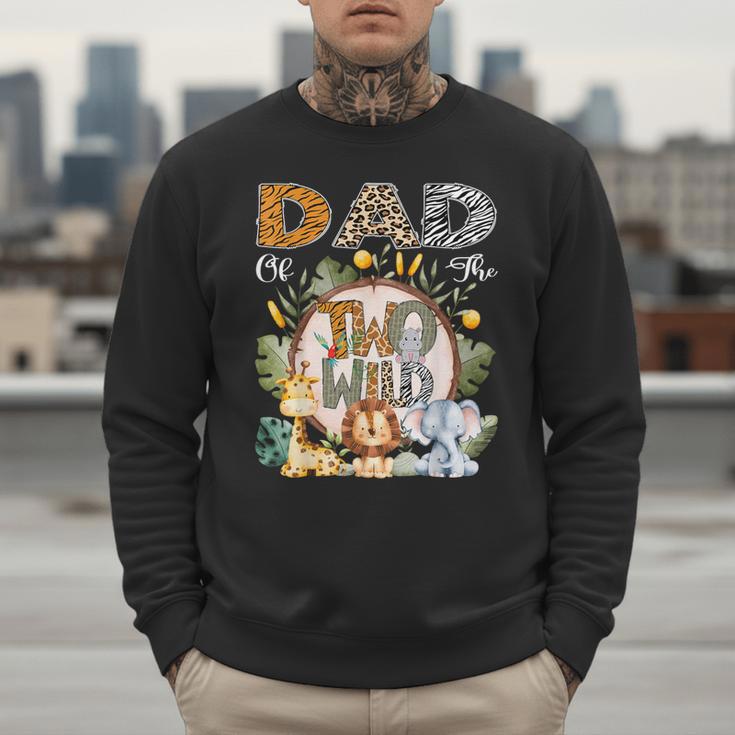 Dad Of The Two Wild Animal Safari 2Nd Birthday Party Men Sweatshirt Dad Of The Two Wild Animal Safari 2Nd Birthday Party Men Sweatshirt