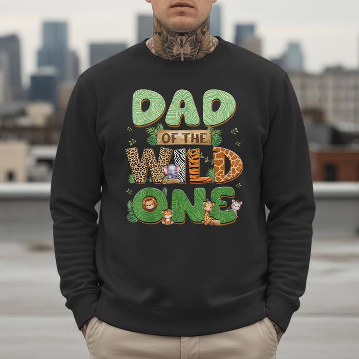 Dad Of The Wild One Birthday Family Matching Party Decor Men Sweatshirt