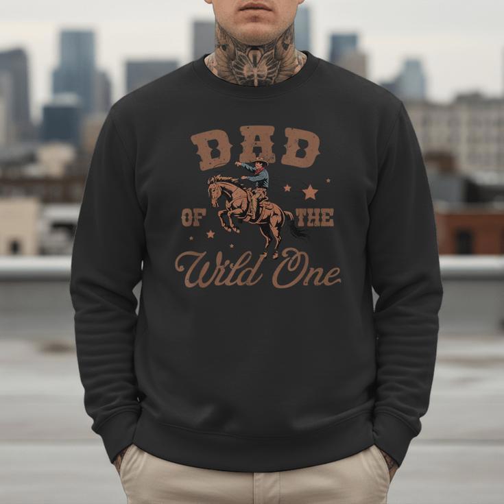 Dad Of The Wild One Cowboy Western Rodeo Party Matching Men Sweatshirt