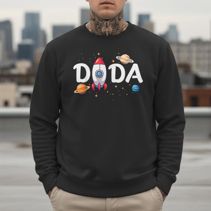 Dada Of The Birthday Boy Space Astronaut 1st Birthday Family Men Sweatshirt