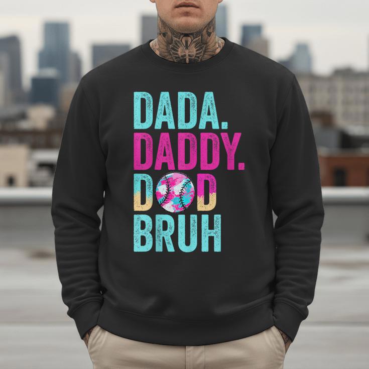 Dada Daddy Dad Bruh Baseball Drip Ice Cream Dad Bruh Men Sweatshirt