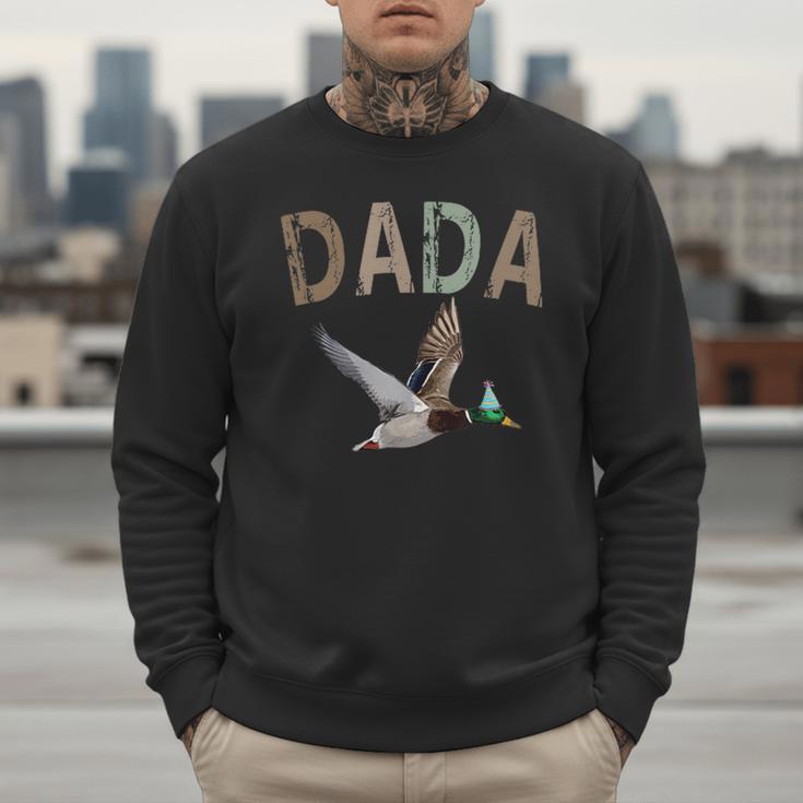 Dada Duck Hunting One Lucky Duck 1st Birthday Family Party Men Sweatshirt