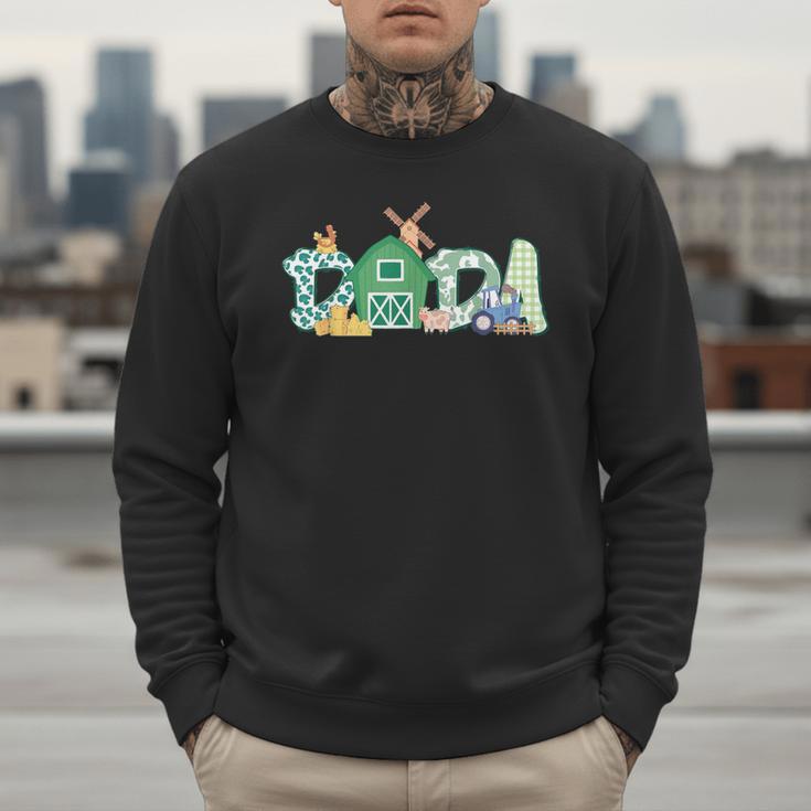Dada Farm Animal Birthday Family Matching Party Dad Father Men Sweatshirt
