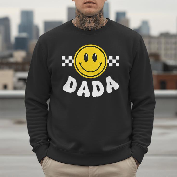 Dada One Happy Dude Birthday Theme 1st Family Matching Mom Men Sweatshirt
