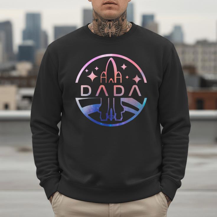 Dada Space Astronaut Rocket Birthday Party Men Sweatshirt