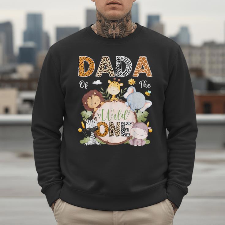 Dada Of The Wild One 1St Birthday Safari Jungle Animals Men Sweatshirt