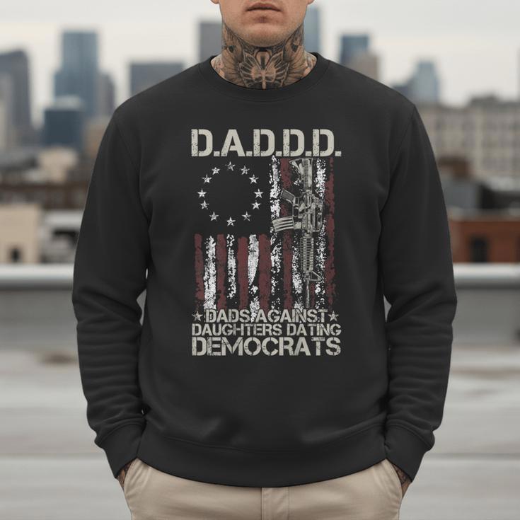Daddd Gun Dads Against Daughters Dating Democrats On Back Men Sweatshirt