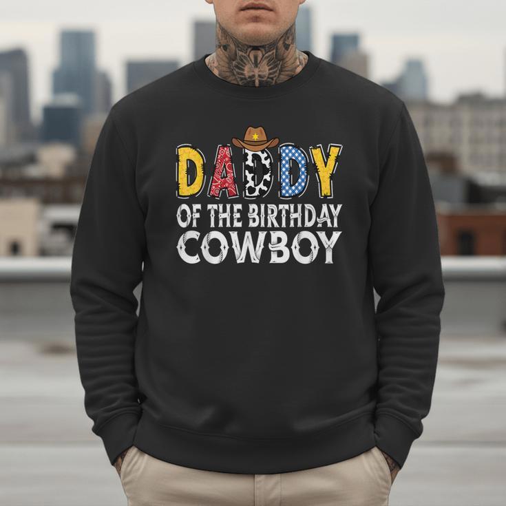 Daddy 1st Birthday Cowboy Western Daddy Birthday Boy Men Sweatshirt