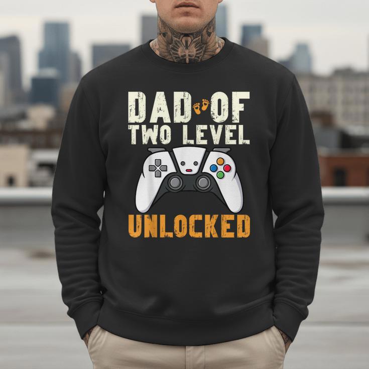 Daddy Again Leveled Up To Dad Of 2 Gamer Dad Level Unlocked Men Sweatshirt Daddy Again Leveled Up To Dad Of 2 Gamer Dad Level Unlocked Men Sweatshirt