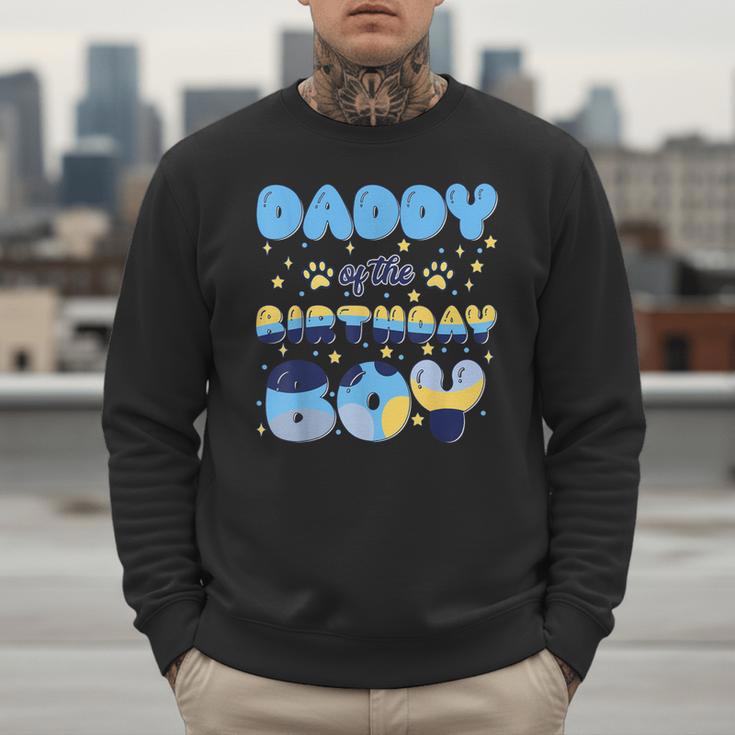 Daddy Of The Bday Boy Blue Dog Theme Party Family Matching Men Sweatshirt Daddy Of The Bday Boy Blue Dog Theme Party Family Matching Men Sweatshirt