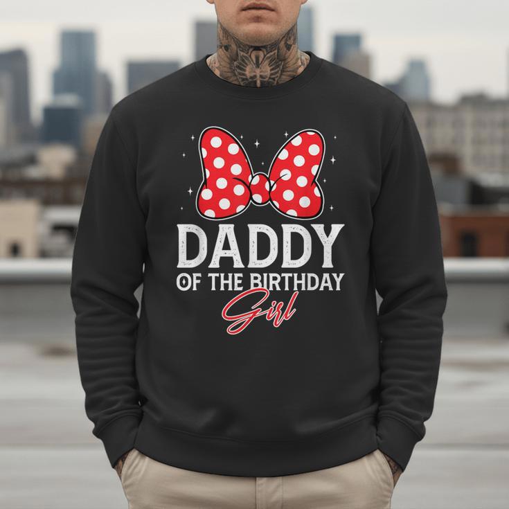 Daddy Of The Birthday Girl Cute Pink Bow Family Matching Men Sweatshirt