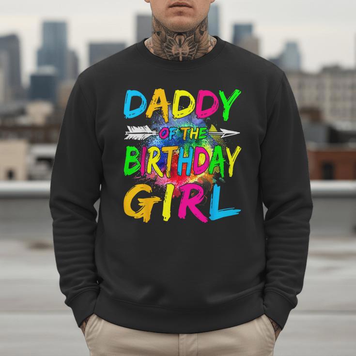Daddy Of The Birthday Girl Retro 80's Party Men Sweatshirt