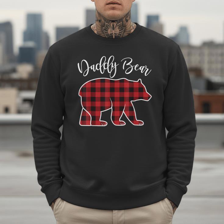 Daddy Dad Bear Pajama Red Buffalo Xmas Family Christmas Men Sweatshirt