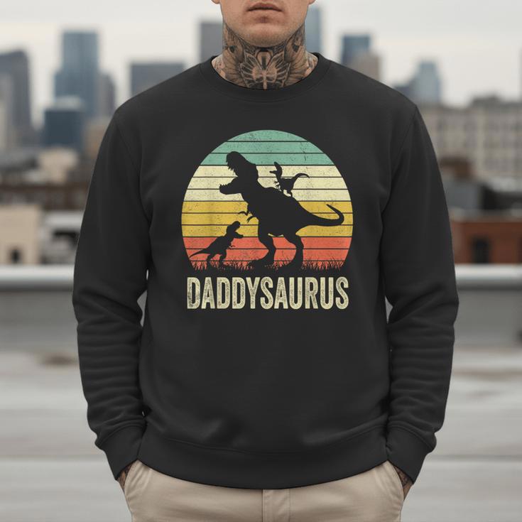 Daddy Dinosaur Daddysaurus 2 Kids For Dad Men Sweatshirt