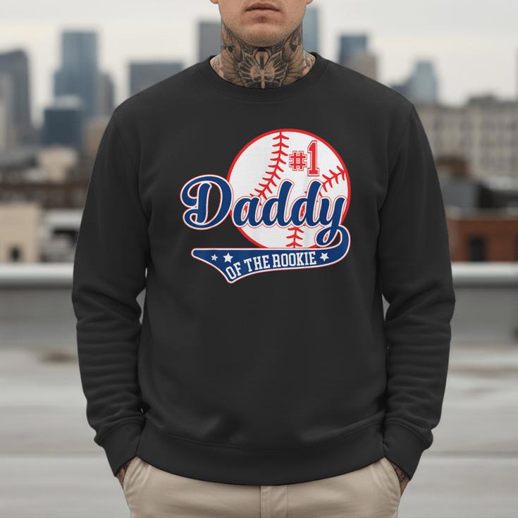 Daddy Of Rookie 1st Birthday Baseball Theme Matching Party Men Sweatshirt
