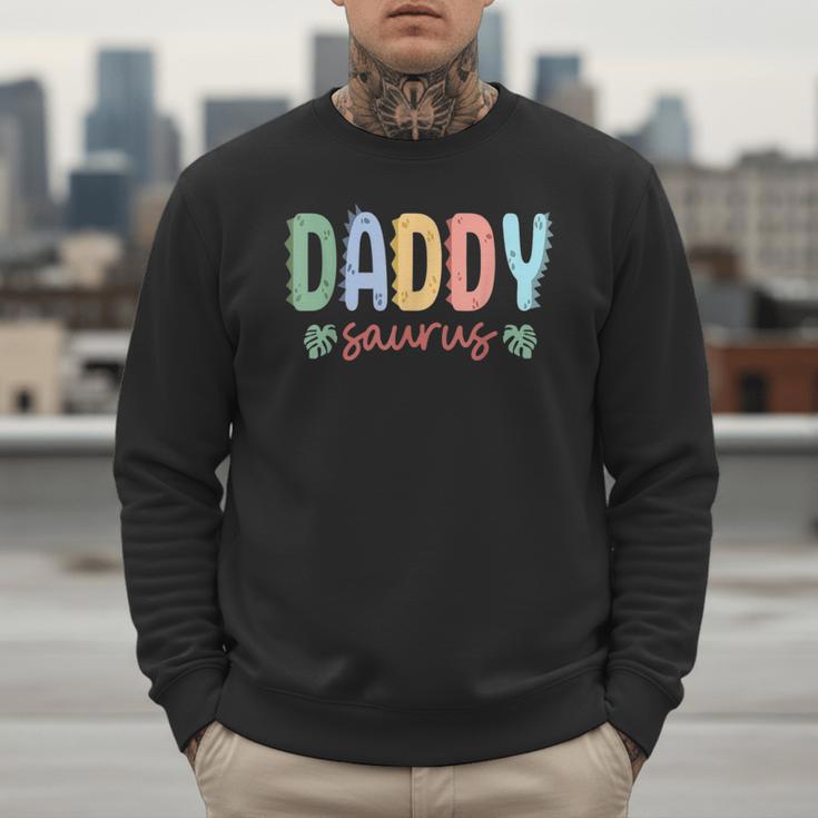 Daddy Saurus Dad Dinosaur Three Rex Birthday Boy Girl Family Men Sweatshirt Daddy Saurus Dad Dinosaur Three Rex Birthday Boy Girl Family Men Sweatshirt