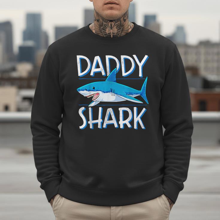 Daddy SharkShirt Fathers Day Family Matching Dad Men Sweatshirt
