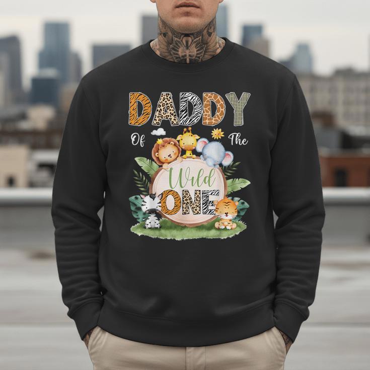 Daddy Of The Wild One 1St Birthday Kids Safari Jungle Men Sweatshirt