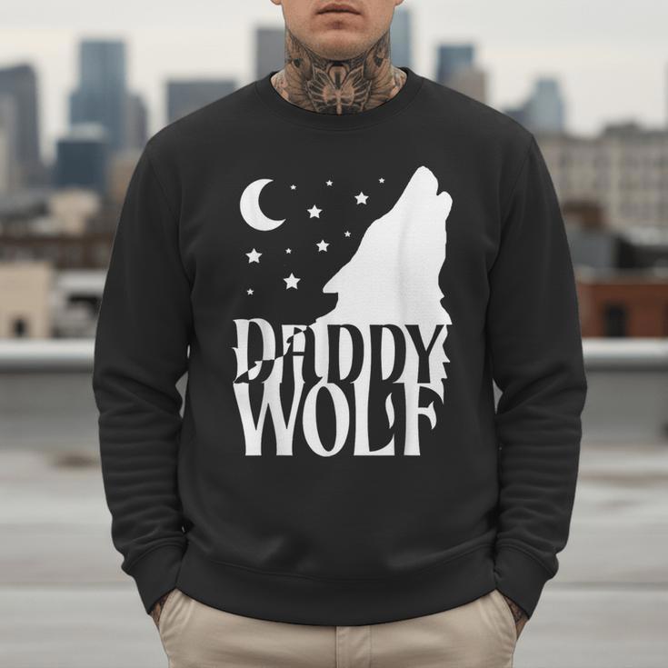 Daddy Wolf Matching Family Tribe Wolves Moon Men Sweatshirt Daddy Wolf Matching Family Tribe Wolves Moon Men Sweatshirt