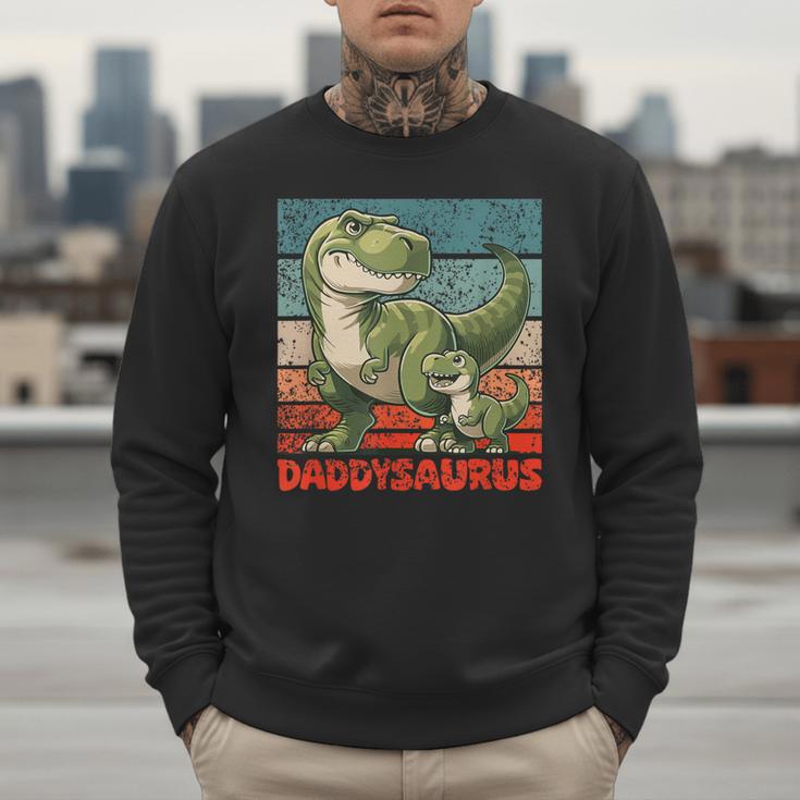 Daddysaurus Father's Day Best Dad T-Rex Papa Men Sweatshirt
