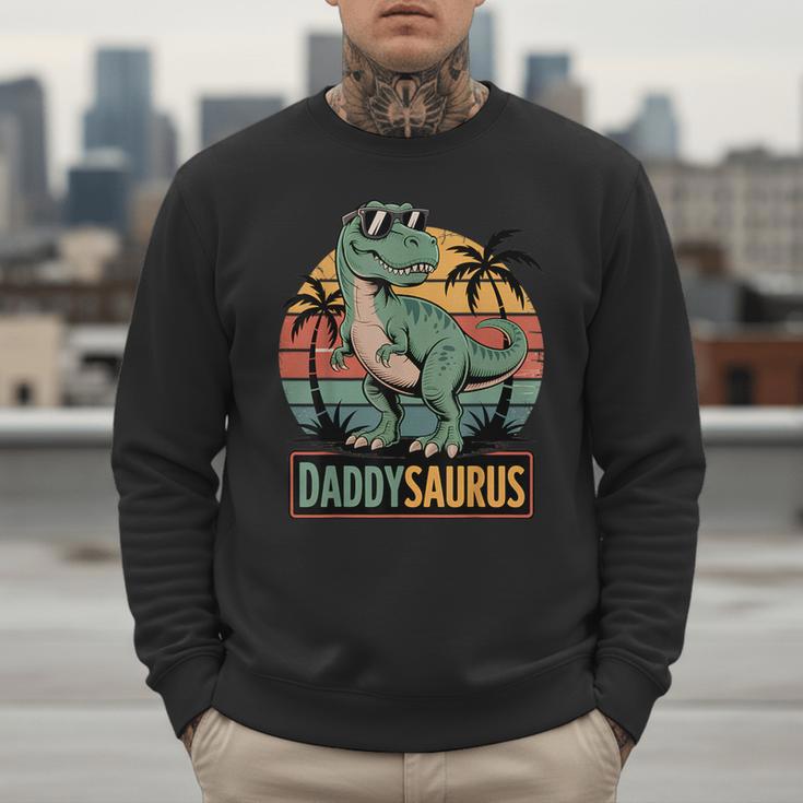 DaddysaurusRex Dinosaur Daddy Saurus Family Matching Dad Men Sweatshirt
