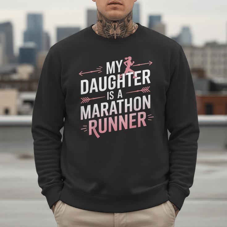 My Daughter Is A Marathon Runner Proud Mom & Dad Men Sweatshirt