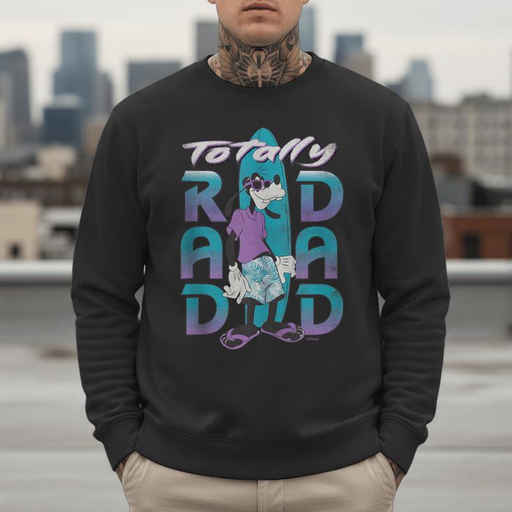 Disney Goofy Totally Rad Dad Father’s Day Surfing Distressed Men Sweatshirt
