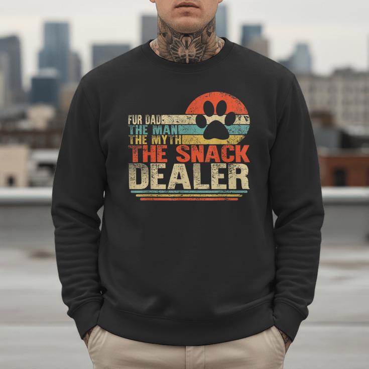 Dog Fathers Day Fur Dad The Man The Myth The Snack Dealer Men Sweatshirt
