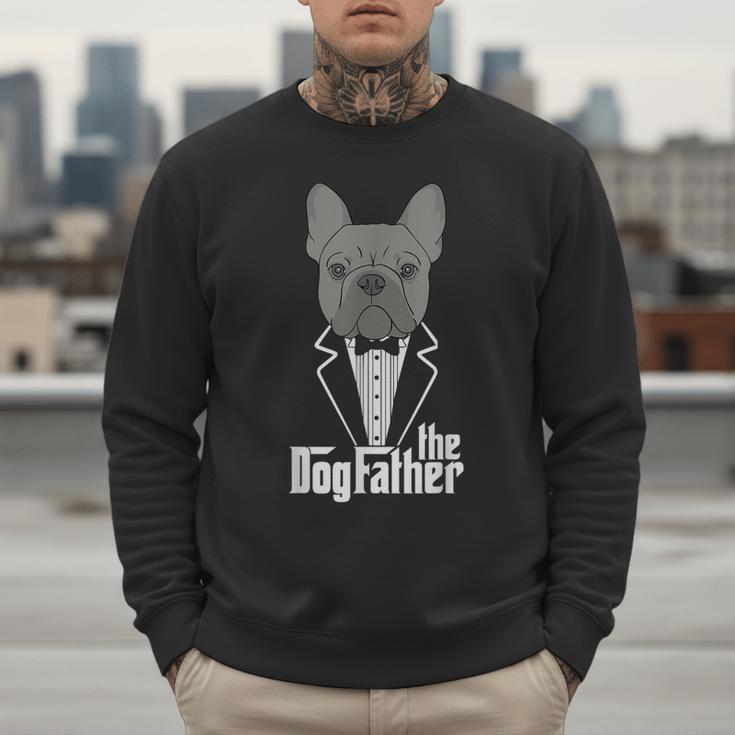 The Dogfather French Bulldog Dad Frenchie Papa T-Shirt Small Men Sweatshirt