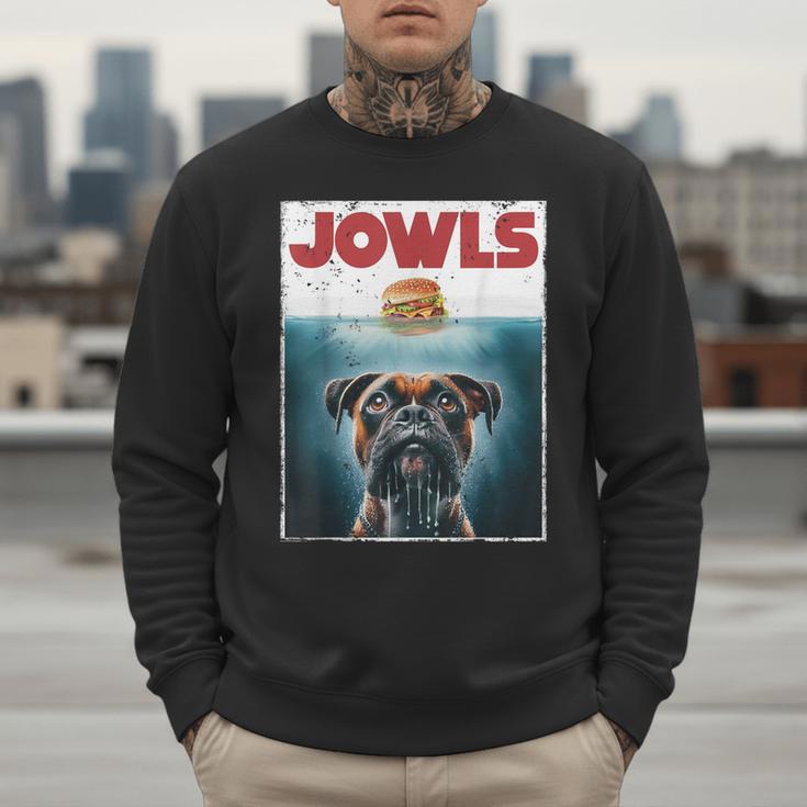 Drooling Boxer Jowls Fawn Dog Mom Dog Dad Burger Men Sweatshirt