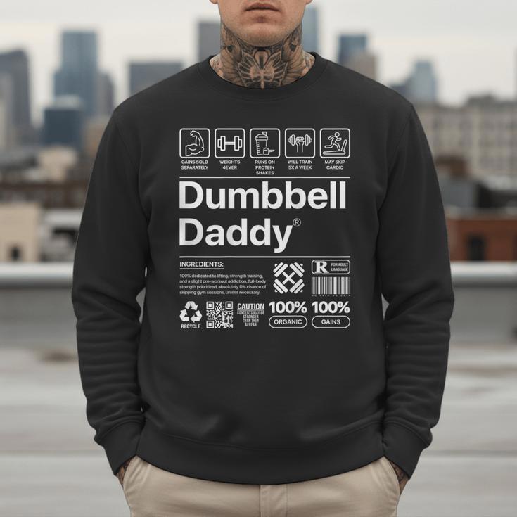 Dumbbell Daddy And Dad Gym Workout Father Men Sweatshirt