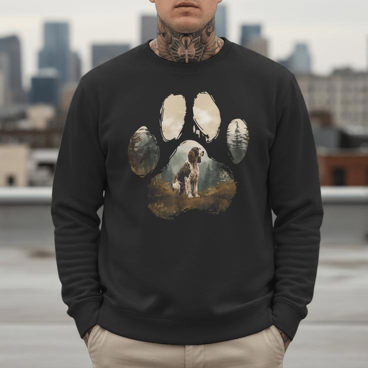 English Springer Spaniel Mountain Paw Dog Mom Dad Men Sweatshirt