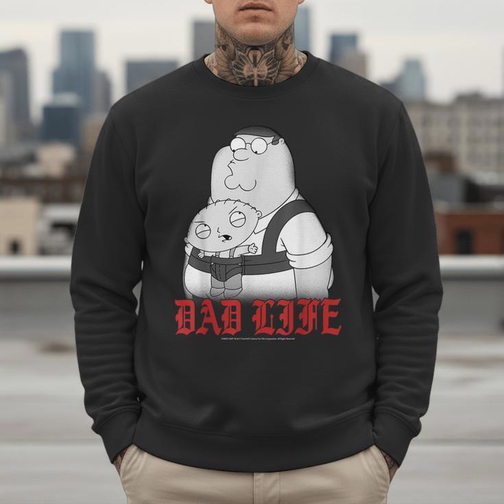 Family Guy Peter Stewie Dad Life Distressed Big Chest Logo Men Sweatshirt Family Guy Peter Stewie Dad Life Distressed Big Chest Logo Men Sweatshirt